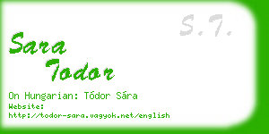 sara todor business card